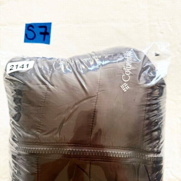 Columbia Hooded Puffer Down Jacket Brown Full Zip Quilted Insulated Warm L - Picture 10 of 11